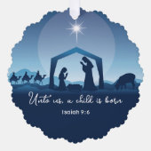 Carte Décorative Religious Christmas Bible Verse Nativity Scene (Recto)