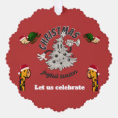 Carte Décorative Retro Cartoon Noël Joyeuse saison (Recto)