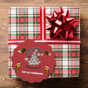 Carte Décorative Retro Cartoon Noël Joyeuse saison