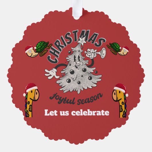 Carte Décorative Retro Cartoon Noël Joyeuse saison (Verso)