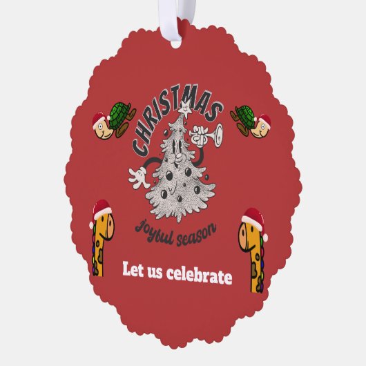 Carte Décorative Retro Cartoon Noël Joyeuse saison (Gauche)