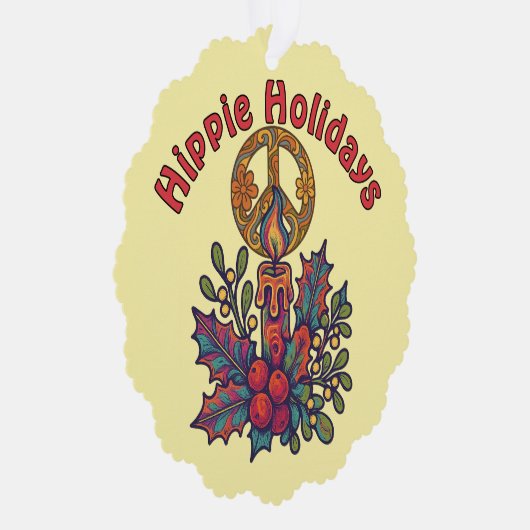 Carte Décorative Retro Psychedelic Hippie vacances Noël (Droite)