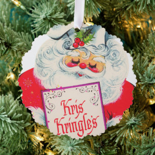 Carte Décorative retro vintage Père Noël chef ajouter un message
