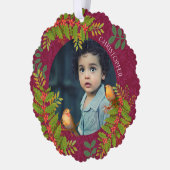 Carte Décorative Robin Birds Holly Berry Photo Vin (Gauche)