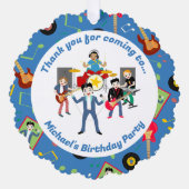 Carte Décorative Rock Star Boys Band Anniversaire (Recto)