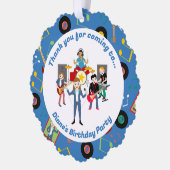 Carte Décorative Rock Star Girl Band Anniversaire (Gauche)