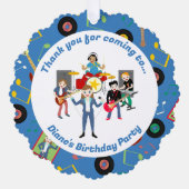 Carte Décorative Rock Star Girl Band Anniversaire (Recto)