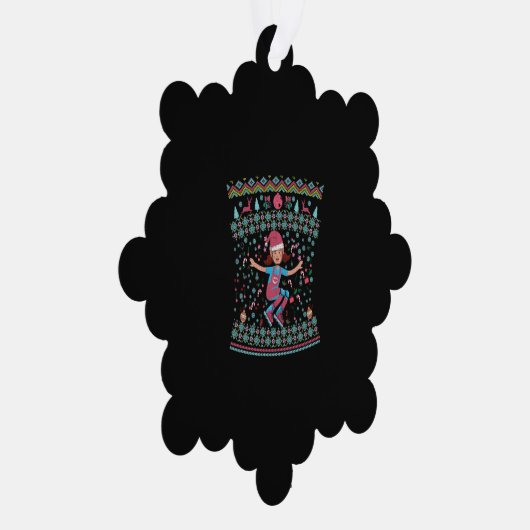 Carte Décorative Roller Skate Fille de Noël (Droite)