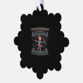 Carte Décorative Roller Skate Fille de Noël (Gauche)