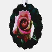 Carte Décorative Rose rouge peinte à l'huile (Gauche)