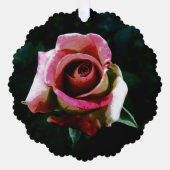 Carte Décorative Rose rouge peinte à l'huile (Recto)