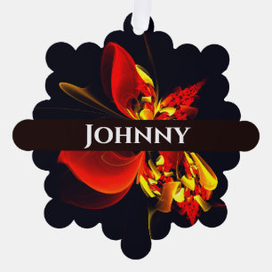 Carte Décorative Rouge Jaune Floral Moderne Résumé Modèle Art #10