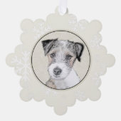 Carte Décorative Russell Terrier Peinture rugueuse - Art Chien orig (Recto)