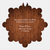 Carte Décorative Rustic Happy Holidays Photo (Verso)