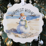 Carte Décorative Sable De Plage De Snowman Les Plus Chauds<br><div class="desc">Cette conception peut être personnalisée dans la zone fournie en modifiant la photo et/ou le texte. Vous pouvez également le customiser en cliquant sur Personnaliser ce Modèle, puis en choisissant l'option cliquer pour customiser et supprimer ou modifier la couleur de l'arrière - plan, ajouter du texte, modifier la couleur ou...</div>