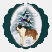 Carte Décorative Saint Bernard Cadeaux de Noël (Recto)