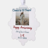 Carte Décorative Salutations à 10 ans heureux anniversaire ajouter (Gauche)