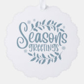 Carte Décorative Salutations de la Saison Lapin à raquettes (Verso)