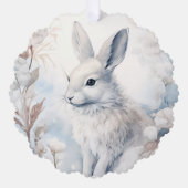 Carte Décorative Salutations de la Saison Lapin à raquettes (Recto)