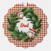 Carte Décorative Santa Cap Baseball Dad Personalized (Recto)