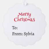 Carte Décorative Santa Claus Ajouter des noms joli Noël (Verso)