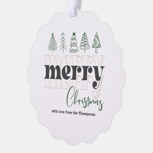 Carte Décorative Scandi Neutral Scribbles Joyeux Noël Keepsaké (Gauche)