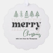 Carte Décorative Scandi Neutral Scribbles Joyeux Noël Keepsaké (Recto)