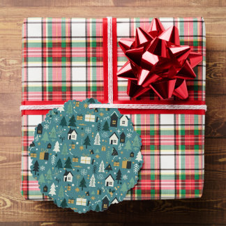 Carte Décorative Scandinavian Merry Christmas Tree Winter Snow