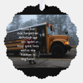 Carte Décorative School Bus Driver  Memorial Keepsake  (Verso)