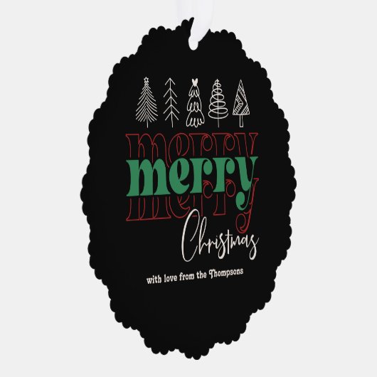 Carte Décorative Scribbles Cosy Classique Joyeux Noël Keepsaké (Droite)