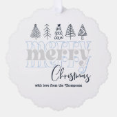 Carte Décorative Scribbles hiver gelés Joyeux Noël Keepsaké (Recto)