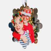 Carte Décorative Script moderne chic Gros Noël Photo (Gauche)