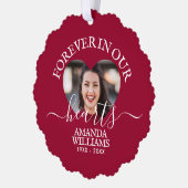 Carte Décorative Script photo de coeur personnalisé (Gauche)