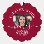 Carte Décorative Script photo de coeur personnalisé (Recto)