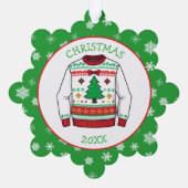 Carte Décorative Second Place Ugly Sweater Winner Christmas (Verso)