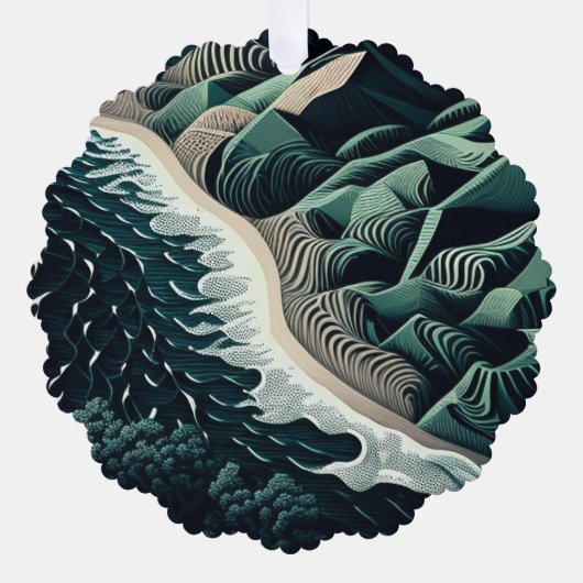 Carte Décorative Serene Shores (Recto)