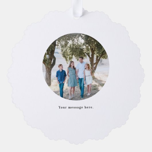 Carte Décorative Serre verte blanche Joyeux Noël (Verso)