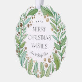 Carte Décorative Serre verte blanche Joyeux Noël (Gauche)