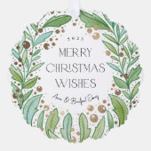 Carte Décorative Serre verte blanche Joyeux Noël (Recto)