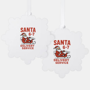 Carte Décorative Service de livraison de Santa 6-7