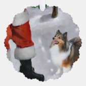 Carte Décorative Shetland Sheepdog Sheltie Cadeaux de Noël (Recto)