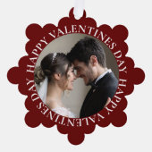 Carte Décorative Simple Dark Red Photo Saint Valentin (Recto)