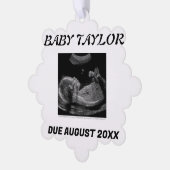 CARTE DÉCORATIVE SIMPLE & DOUX : ANNONCE DE BÉBÉ (Gauche)