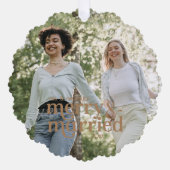 Carte Décorative Simple Mrs & Mrs Lesbian Newlyweds Photo (Recto)