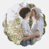 Carte Décorative Simple Mrs & Mrs Lesbian Newlyweds Photo (Verso)