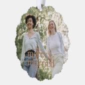 Carte Décorative Simple Mrs & Mrs Lesbian Newlyweds Photo (Gauche)