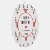 Carte Décorative Simple Reindeer Joyeux Noël Photo (Droite)