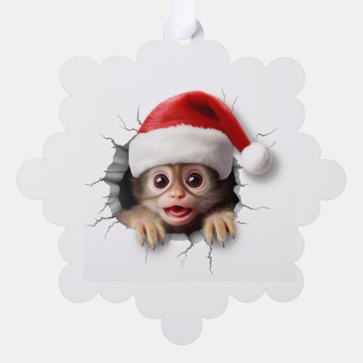 Carte Décorative Singe mignon 3D (Verso)