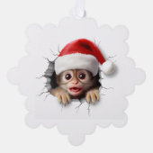 Carte Décorative Singe mignon 3D (Recto)