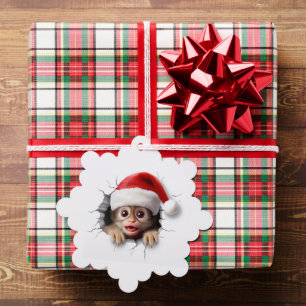 Carte Décorative Singe mignon 3D